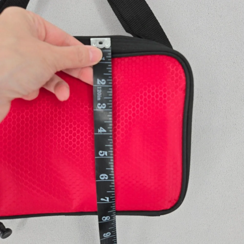 Port Authority Red Black BG512 Insulated Lunch Cooler Bag Sporty Utility